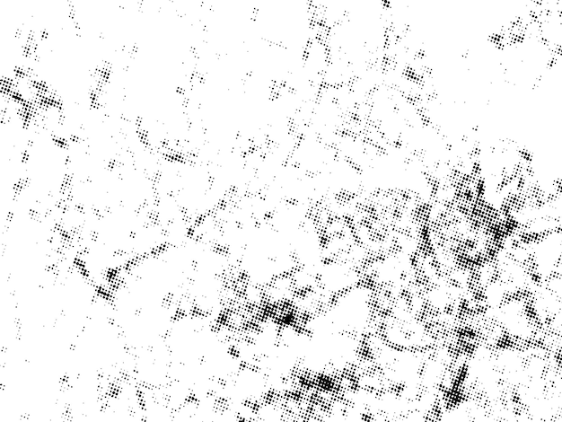 Negro y blanco Grunge semitono vector textura de superposición de angustia superficie abstracta polvo y áspero