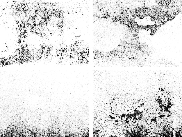 Negro y blanco Grunge semitono vector textura de superposición de angustia superficie abstracta polvo y áspero