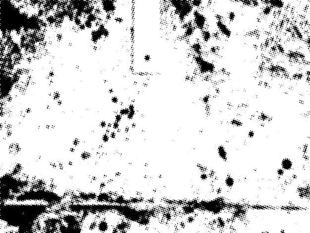 Negro y blanco Grunge semitono vector textura de superposición de angustia superficie abstracta polvo y áspero