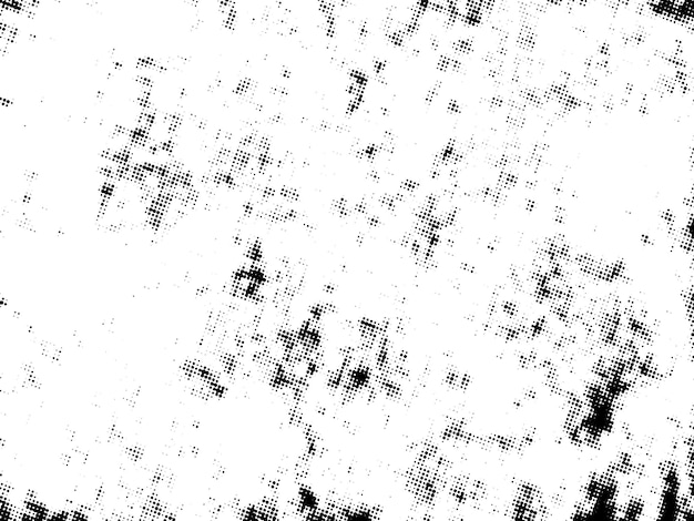 Negro y blanco Grunge semitono vector textura de superposición de angustia superficie abstracta polvo y áspero