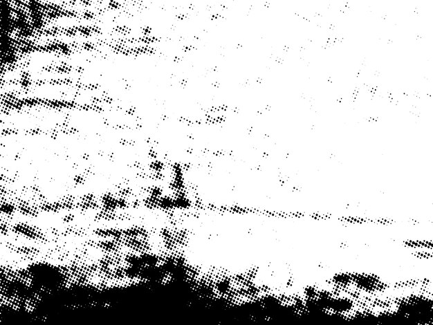 Negro y blanco Grunge semitono vectorial textura de superposición de angustia