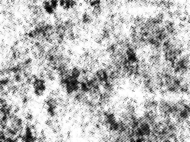 Negro y blanco Grunge semitono vectorial textura de superposición de angustia
