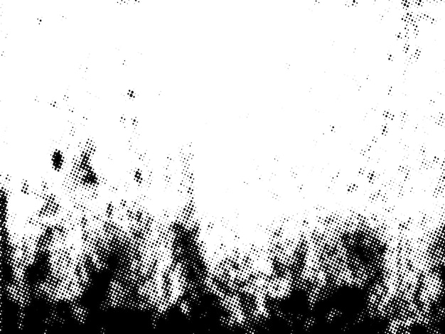 Negro y blanco Grunge semitono vectorial textura de superposición de angustia