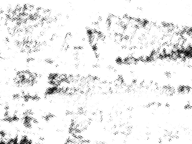 Negro y blanco Grunge semitono vectorial textura de superposición de angustia