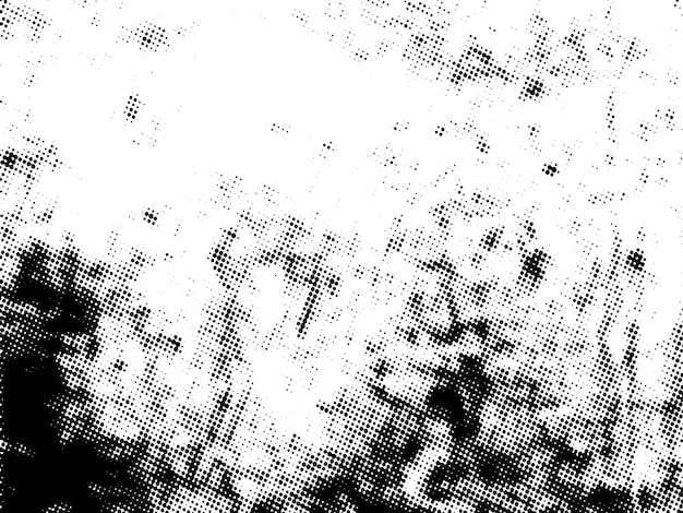 Negro y blanco Grunge semitono vectorial textura de superposición de angustia