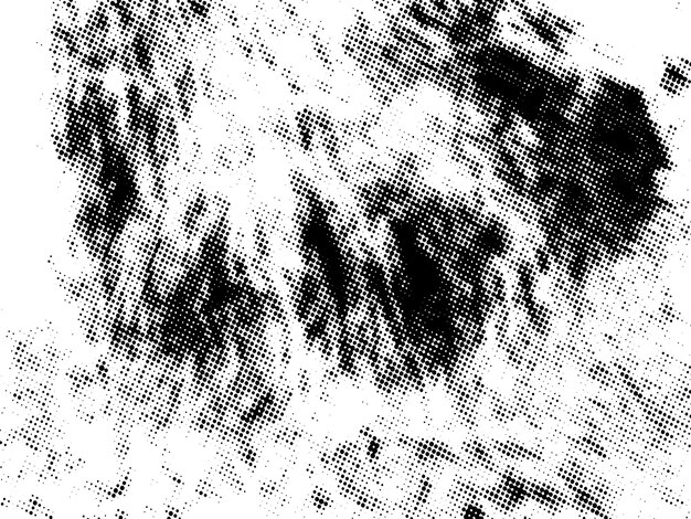 Negro y blanco Grunge semitono vectorial textura de superposición de angustia