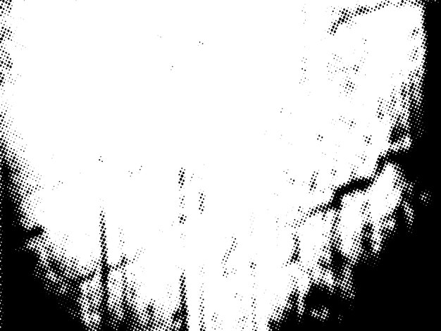Negro y blanco Grunge semitono vectorial textura de superposición de angustia