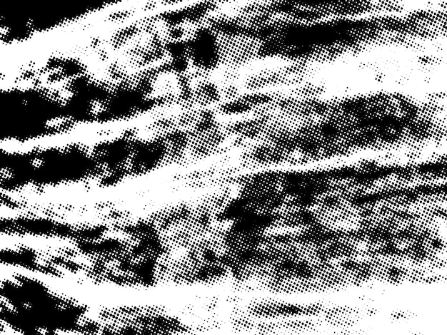 Negro y blanco Grunge semitono vectorial textura de superposición de angustia