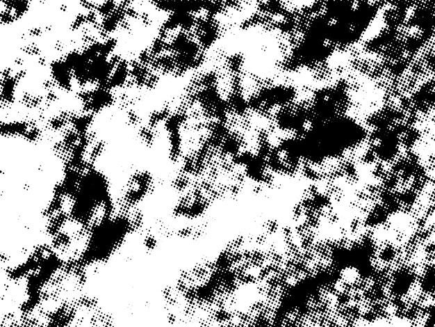 Negro y blanco Grunge semitono vectorial textura de superposición de angustia