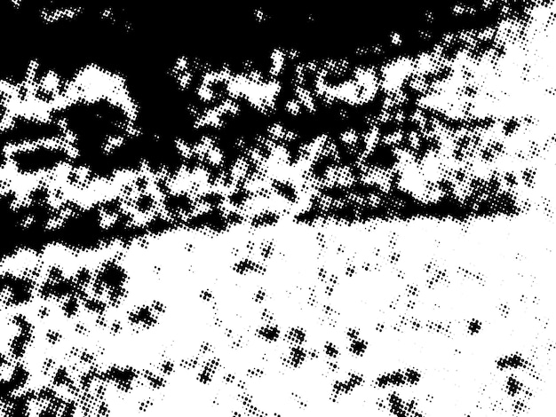 Negro y blanco Grunge semitono vectorial textura de superposición de angustia