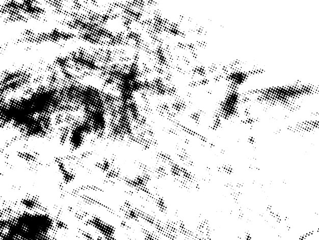 Negro y blanco Grunge semitono vectorial textura de superposición de angustia