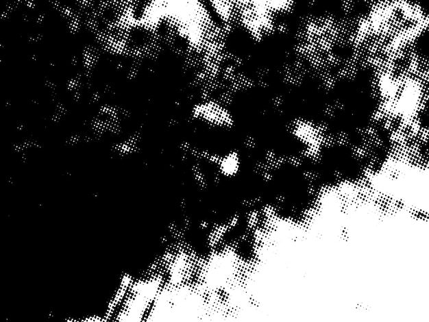 Negro y blanco Grunge semitono vectorial textura de superposición de angustia