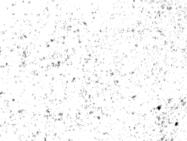 Negro y blanco Grunge vector de medio tono Textura de superposición de angustia Polvo superficial abstracto y ba áspero