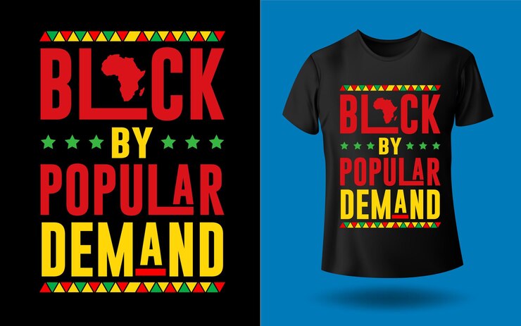 Negro por demanda popular las vidas negras importan el diseño de la camiseta de la historia negra Plantillas