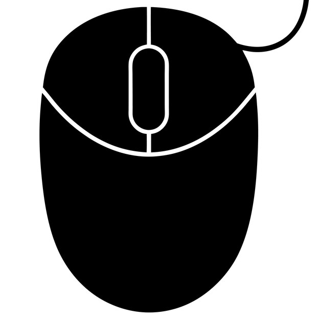 negro ratón del ordenador