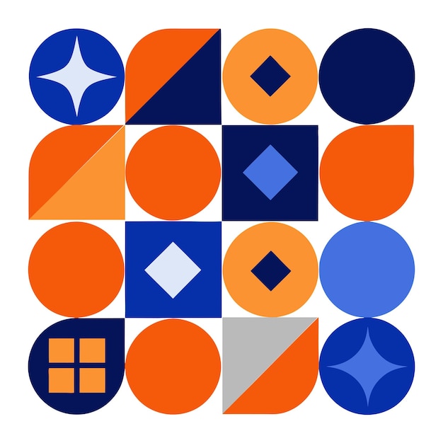 Neo Geometric Seamless Pattern Set Vector de color plano para papel tapiz y embalaje