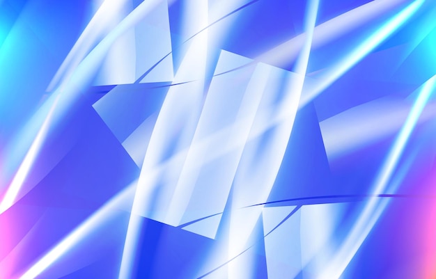 Neon 3d ilustrado vector de tecnología moderna abstracta futurista con azul con diseño de fondo de color blanco