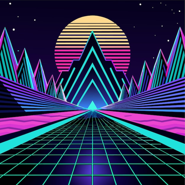 Vector neon background