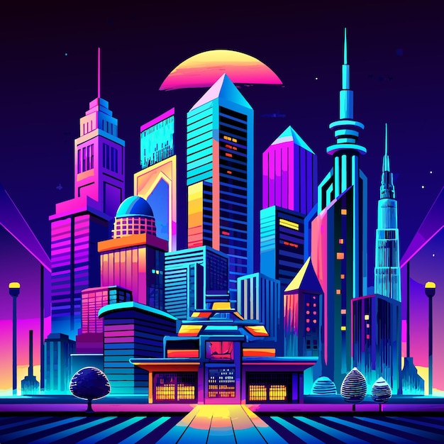 Vector neon background