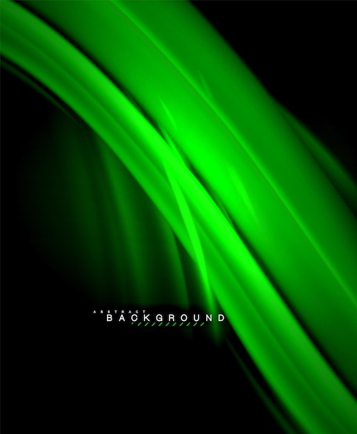 Neón brillante onda energía mágica y fondo de movimiento ligero Plantilla de fondo de pantalla vectorial