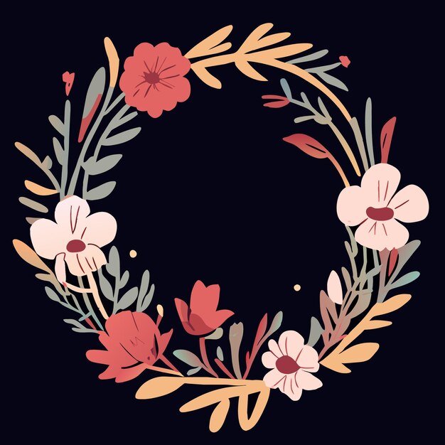 Vector neonostalgic haven un tapiz floral dibujado a mano de delicias retro