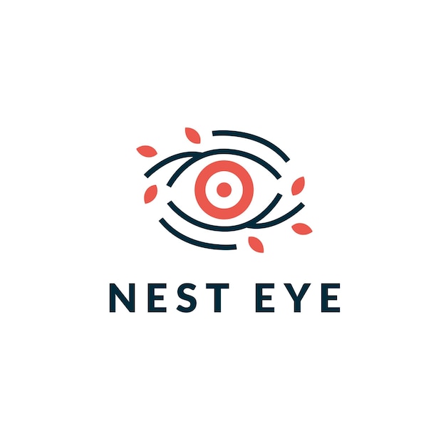 Nest eye target logotipo moderno simple