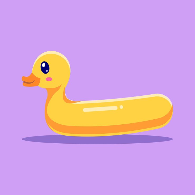 Neumático de pato vector plano