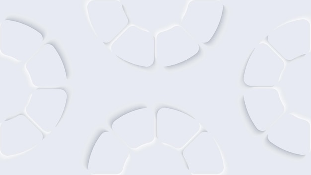 Neumorfismo de fondo abstracto de vector mate blanco