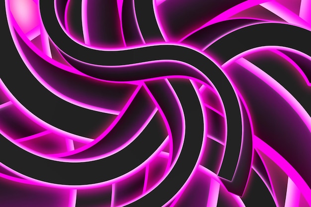 Neumorfo de estilo ondulado abstracto creativo moderno con plantilla de diseño de fondo de vector de color rosa