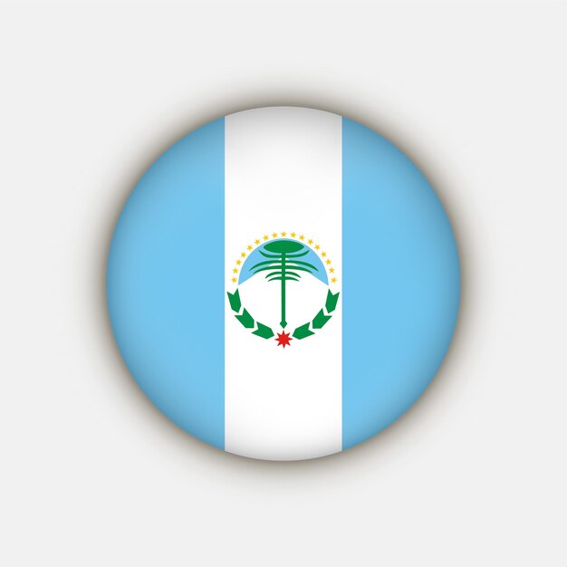 Neuquen Bandera Argentina Provincias Vector Ilustración
