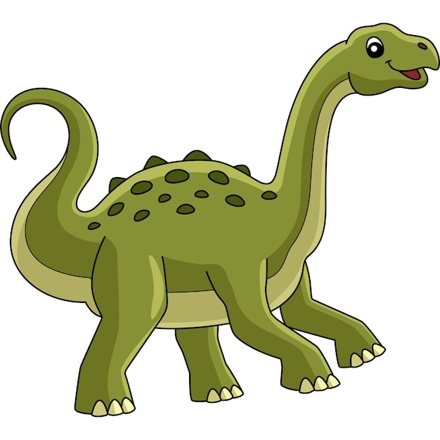 Vector neuquensaurus dinosaurio dibujos animados coloreados clipart