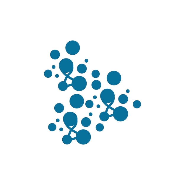 Neuron Logo Cel Dna Network Vector y tecnología de partículas Diseño de plantilla de ilustración simple