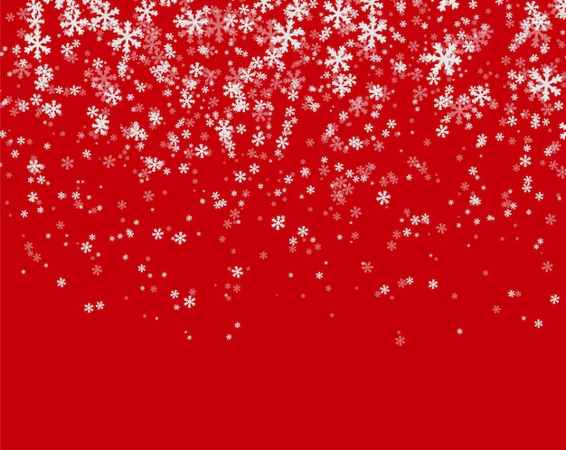 Nevada sobre fondo rojo