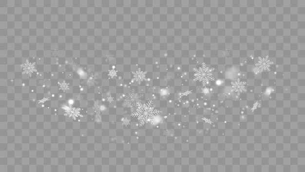 Nevada. Viento de nieve fría aislado. ilustración vectorial