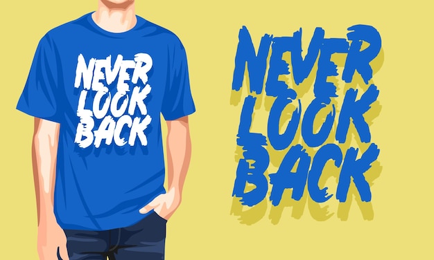 Never look back - camiseta casual hombre