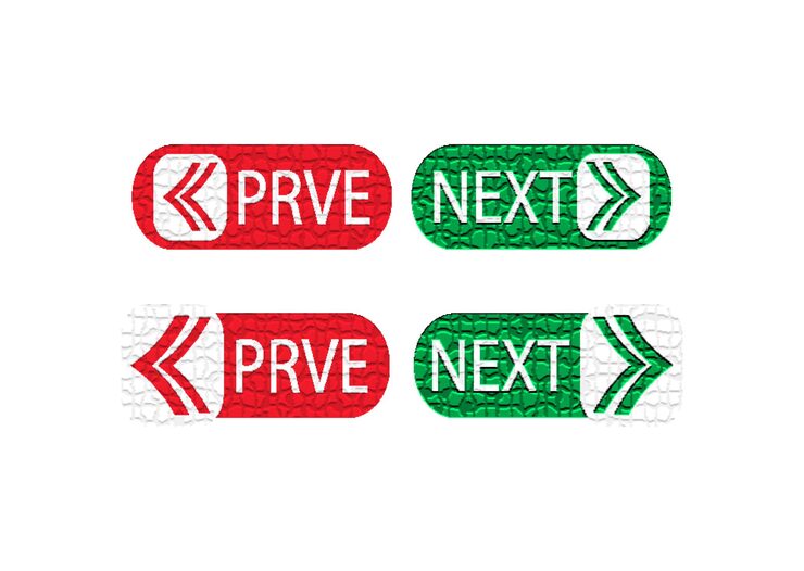 Vector next and previous navigation button icons with arrows for website app ui controls user interface