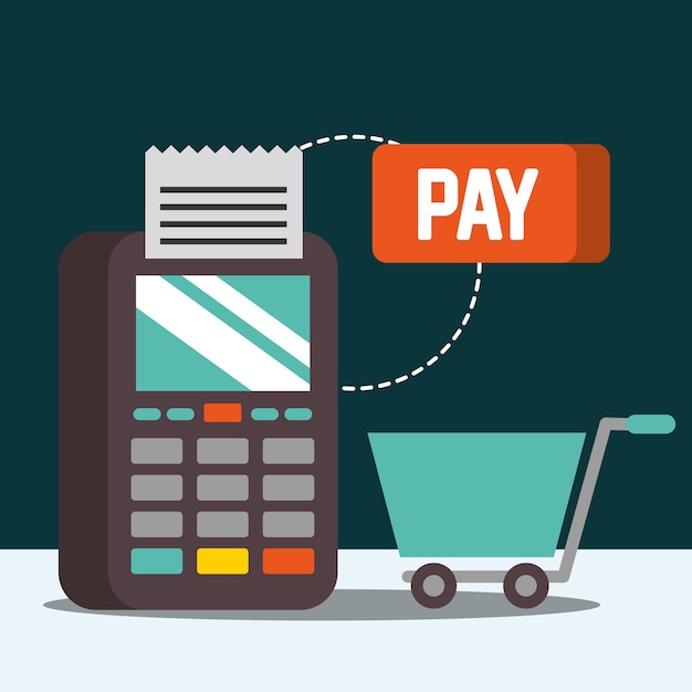nfc payment technology dataphone pagar carro de la compra