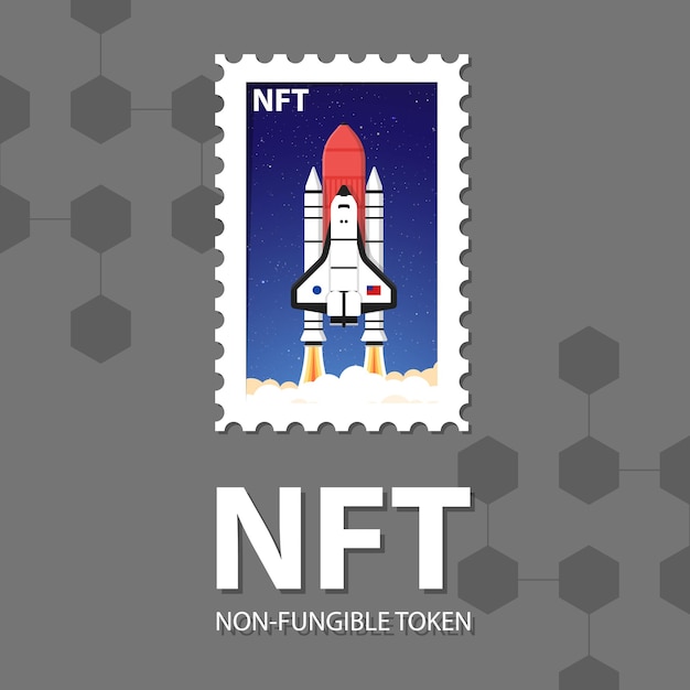 NFT con token no fungible de tecnología blockchain