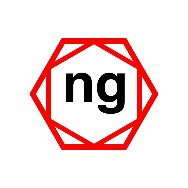Vector ng hexágono tipografía monograma vector ng marca icono