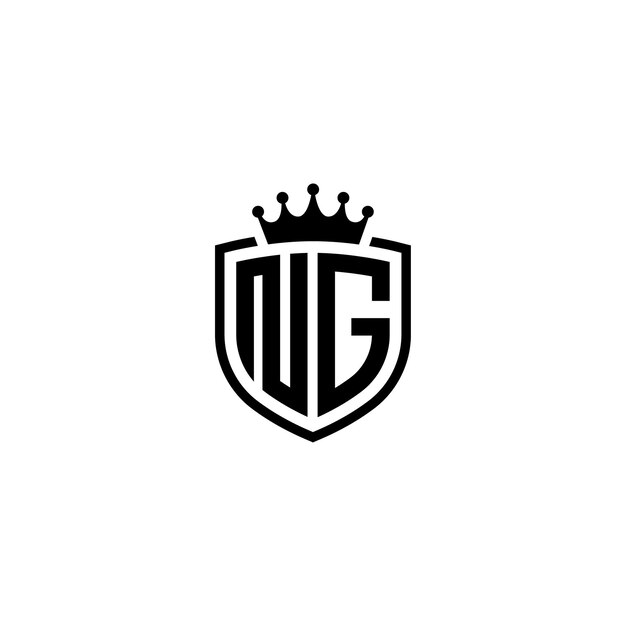NG monograma logotipo diseño carta texto nombre símbolo monocromo logotipo alfabeto carácter simple logotipo