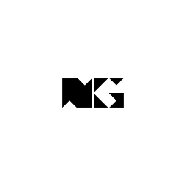 NG monograma logotipo diseño carta texto nombre símbolo monocromo logotipo alfabeto carácter simple logotipo