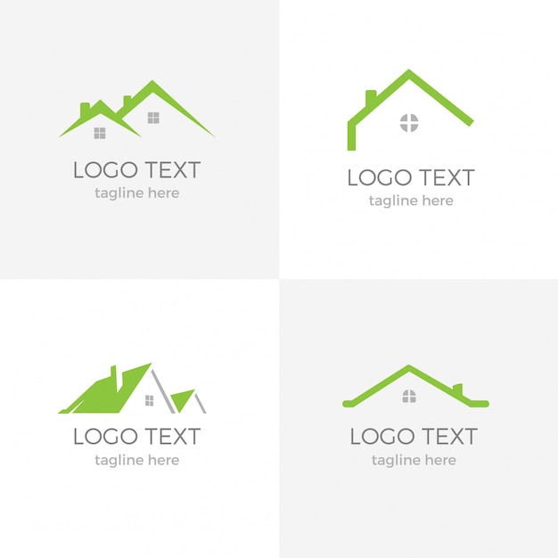 Nice real estate green logotipo