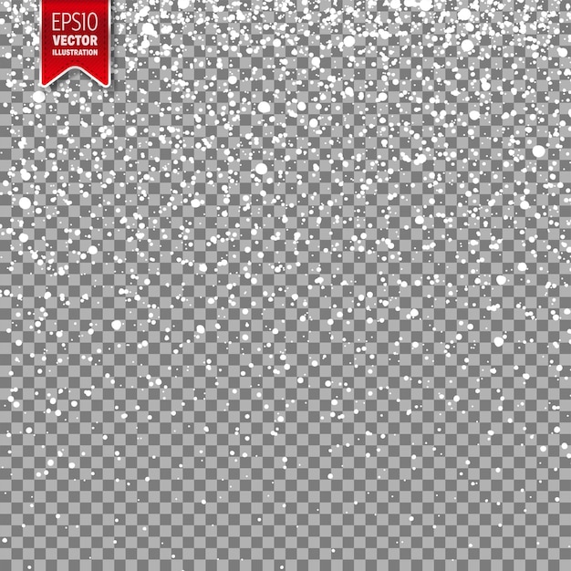 Nieve con copos de nieve fondo de invierno para Navidad o vacaciones de Año Nuevo caída de nieve efecto helada