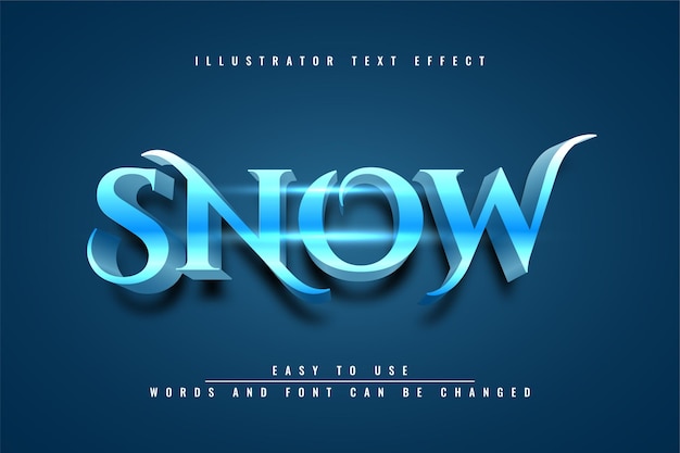 Nieve - efecto de texto editable