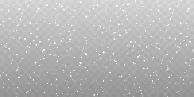 Nieve de Navidad Copos de nieve cayendo sobre fondo transparente Ilustración de Vector de nevadas
