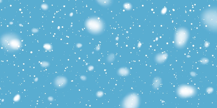 Vector nieve navideña. copos de nieve cayendo sobre fondo azul. nevada. ilustración vectorial.
