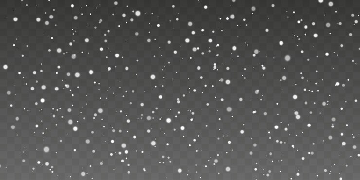 Vector nieve navideña. copos de nieve cayendo sobre fondo transparente. nevada. ilustración vectorial.