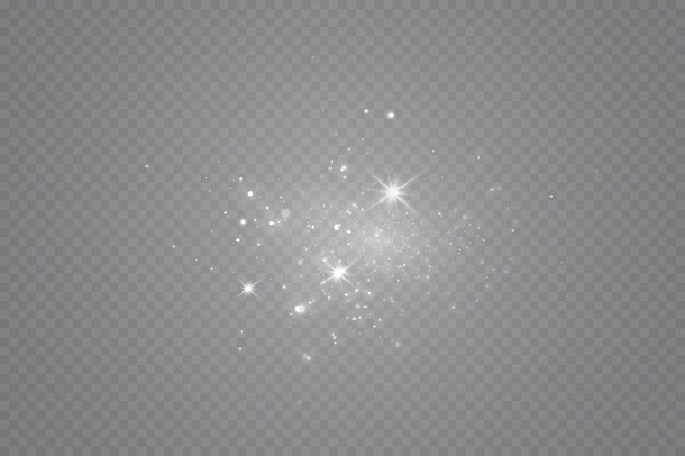 Nieve que cae. Fondo de Navidad. Ventisca de nieve. Fondo transparente. Efecto de luz