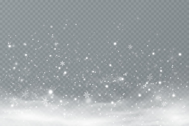 Vector nieve que cae realista. fondo de navidad. aislado en fondo transparente