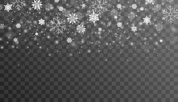 Vector nieve y viento en un fondo transparente elemento decorativo de gradiente blanco